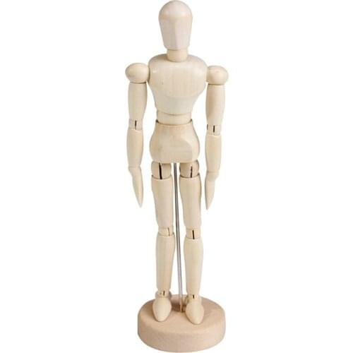 Paint Sketch Wooden Man Model Artist Movable Limbs Doll Male Wooden Toy Art Draw Action Figure Mannequin Kids Toy