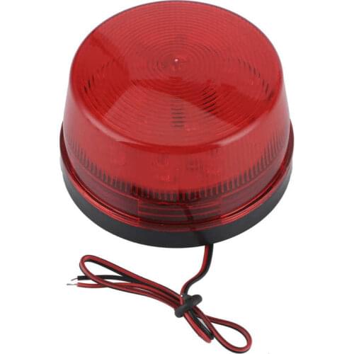 RV Round Flashing Light Emergency Strobe LED Light Warning Signal Lamp DC12V Red Lens for RV Caravan Truck Accessories