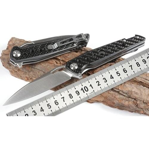 New folding knife carbon fiber handle material pocket outdoor camping combat knife utility tool survival survival rescue EDC