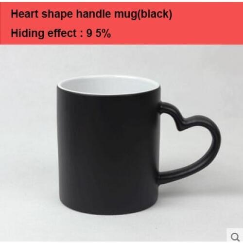 SPSCO 11oz Personalized Magic Mug, heart shape handle Custom Color Changing Mug