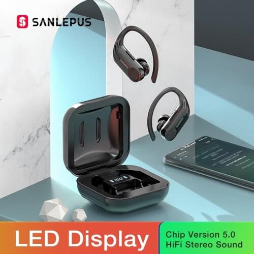 SANLEPUS B1 Led Display Dial Earphone Wireless Headphones TWS Stereo Earbuds Sport Gaming Headset For Xiaomi Huawei iPhone