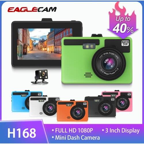 3 Inches HD 1080P Dvrs Colorful Car Dvr Special Dual Dash Camera With Rear Views Auto Video Recording Vehicle H168 Register