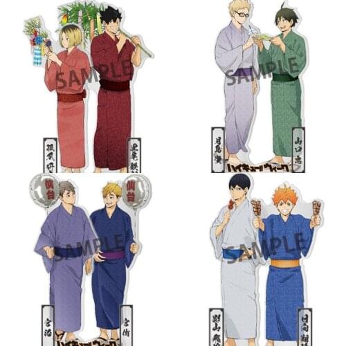 Japan Anime Haikyuu!! CP Figure Kimono Series Acrylic Stand Model Plate Desk Toy Oikawa Tooru Daichi Sawamura Tobio Kageyama