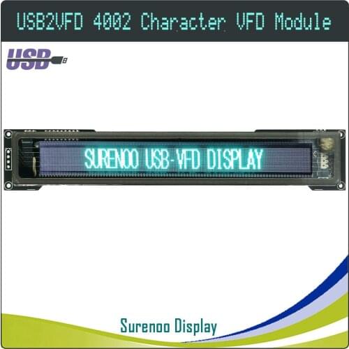 LCD2USB 4002 40X2 402 USB VFD Display LCD Module Screen Panel USB2LCD USB2VFD support AIDA64 for DIY PC