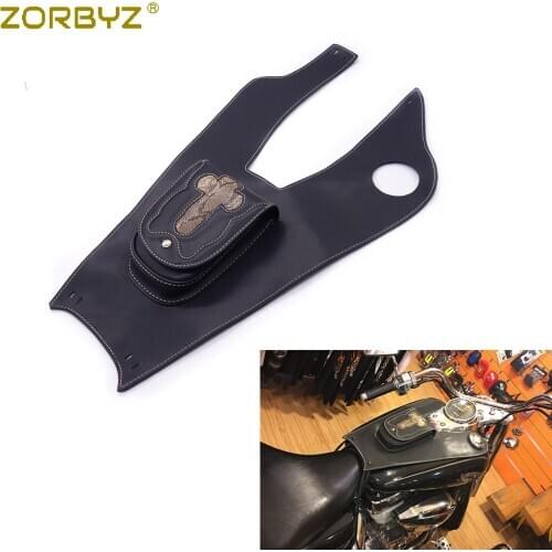 ZORBYZ Motorcycle PU Leather Right Tank Cap Panel Cover Bag For Honda Shadow VT750 C2 C4 RC50 2004-2011
