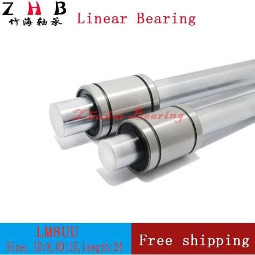100pcs/lot UPS Free shipping for South America LM8UU 8mm Linear Ball Bearing CNC Linear Bearings