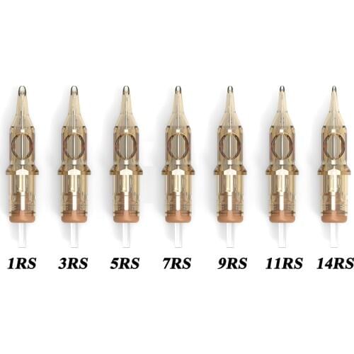 20Pcs/1box Tattoo Needles 0.35mm tip Sterilized Steel Cartridge disposable 3RS/5RS/7RS/9RS/11RS/14RS individually packaged