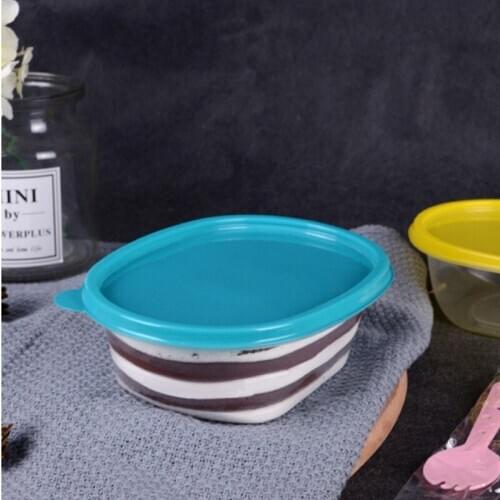 25pcs Net Red Mousee Melaleuca Cake Plastic Box 500ml Large Transparent Salad Box Party Faovrs Ice Cream Dessert Cups With Lids