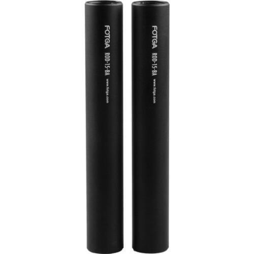 2x FOTGA 100mm Length 15mm Dia Aluminum Rods for Rod Rails Rig Hand Grip Stand