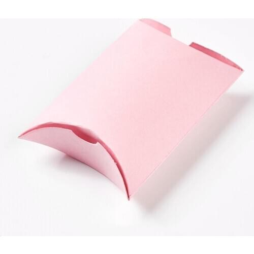 Pandahall 30pcs Kraft Paper Wedding Favor Gift Boxes Creative Pillow Shape Handmade Jewelry Packaging Display Boxes 6.5x9x2.5cm