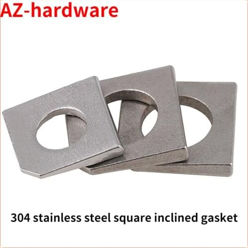 304 stainless steel square inclined gasket I-beam flat gasket for steel, angle missing gasket m6-16 (gb853)