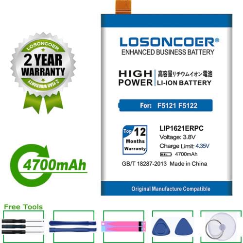 LOSONCOER Battery 4150mAh LIP1621ERPC For Sony Xperia X F5121 F5122 F5152 5.0" / L1 G3311 G3312 G3313 5.5" Battery