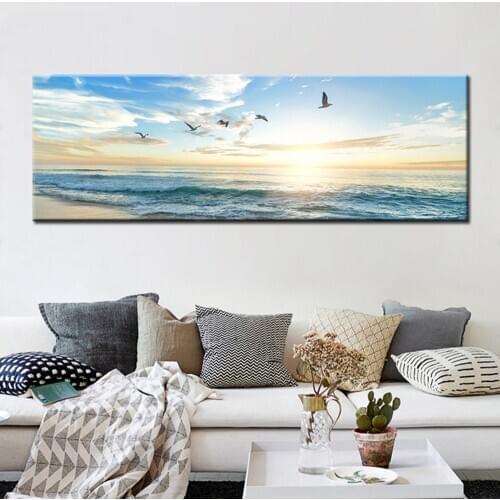 5D Diamond Painting Sea Beach Flying Birds DIY Diamond Embroidery Cross Stitch Landscape Mosaic Diamond Wall Art Home Decoration