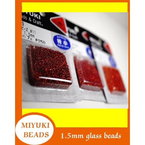 MIYUKI BEADS glass beads 1.5mm red hand made
