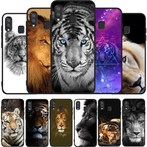 Lovely Strong Lion tiger black phone Case For Samsung A10 20 30 40 50 30S 50S 60 70 M10 M30S M40 A31 51 71 A20E A10E A21S