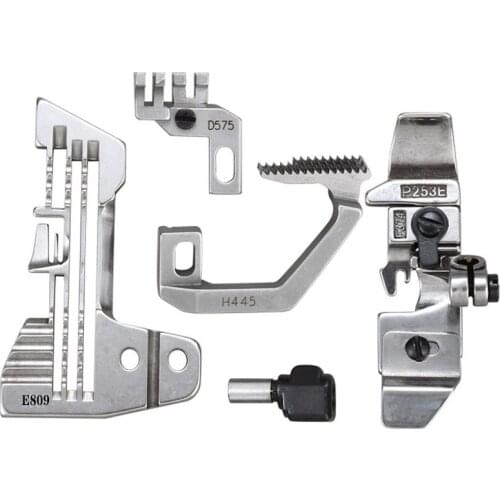 Sewing Parts SIRUBA747 E809 Line 4 Trimming Machine Oversealing Machine Parts Needle Plate Feed Dog Gauge Set Suitable SIRUBA