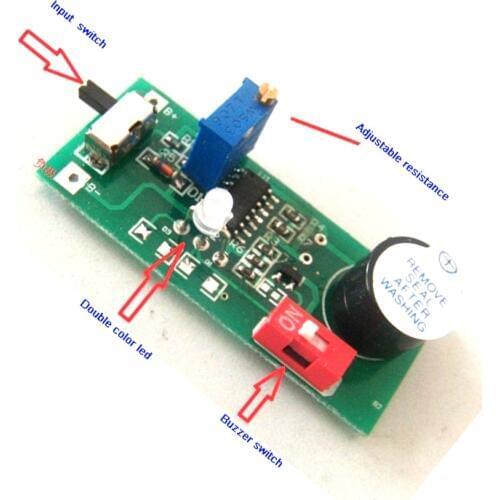 Alarm range 6.5V-30V Battery low voltage warning w/Buzzer Adjustable Lithium NiMH NiCD ion phosphate with switch 5V 9V 12V 24V