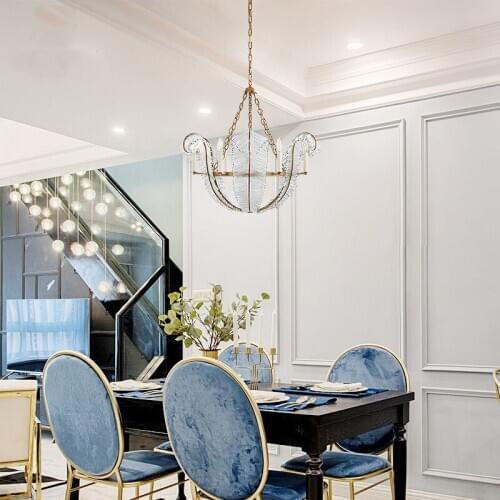 Designer Postmodern Light Luxury Creative Living Room Bedroom Corridor Model House Villa Crystal Pendant Lights