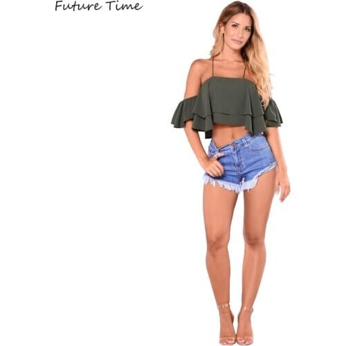 Jeans Shorts High Waist Stretch Elastic Mid Waist 2020 Spring and Summer Tassel Women Shorts Washed Blue Denim C2150