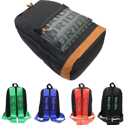 Car Canvas Backpack Bride Bag Fabric Straps Style School Backpack Racing Straps Backpack Wallet Key Case For JDM style Racing