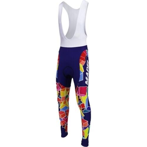 Classic Retro Cycling Bib Trousers 9D Gel Pad Winter Wool OR Spring Autumn No Fleece Bike Wear Full Length Pants Triathlon