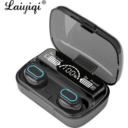 Layiqi TWS Bluetooth 5.1 Earphones Charging Box Wireless Headphone Stereo Sports Earphone Touch Earbuds Headsets With Microphone