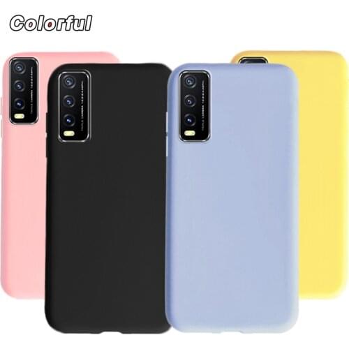Soft Case For Vivo Y20 Y20i Y20s Y20G Case Y12s Y11s Cute Candy Color Phone Cases For Vivo Y12s Y11s Y 20s 20i Back Cover Bumper