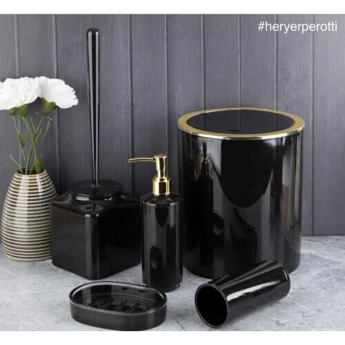 Bathroom set trash can toilet brush liquid soap box acrylic stylish and elegant set bathroom set toiletry set