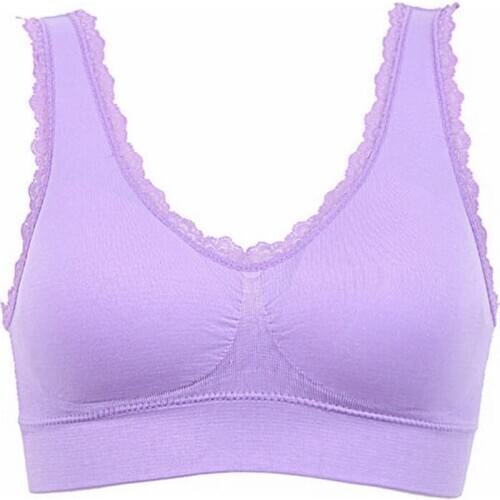Solid Casual Breathable Women Bra Seamless Fitness Lace Bra Tops Underwear S-XXXL