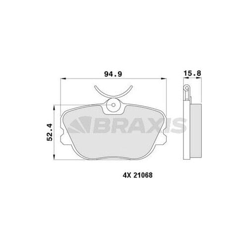 FRONT BRAKE BALATASI SAAB 900 SERIE 1 2 9000 8968018 BRAXIS AA0399