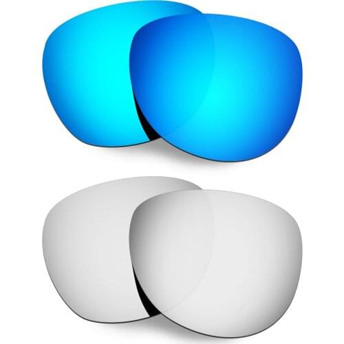 HKUCO Polarized Replacement Lenses For Stringer Sunglasses Blue/Silver 2 Pairs