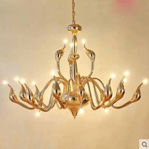 Postmodern minimalist chandelier Nordic living room chandelier designer atmosphere Swan chandelier creative personality restaura