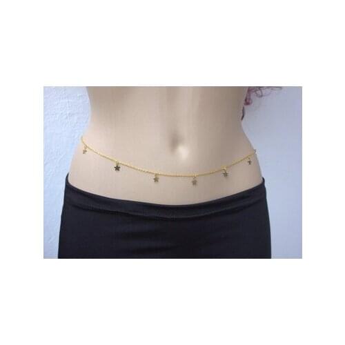 Star waist chain Gold Plating Blackening does not. Chain is 78 cm