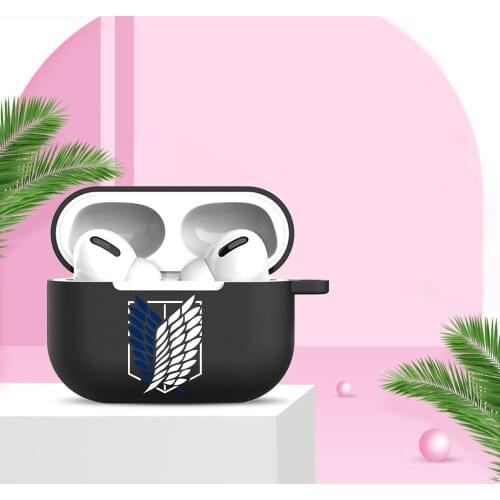 Luxury Attack on Titan EREN MIKASA LEVI Anime AirPods Case for Airpod Pro Cases Silicon Bluetooth Earphone Cover for Air Pods 3