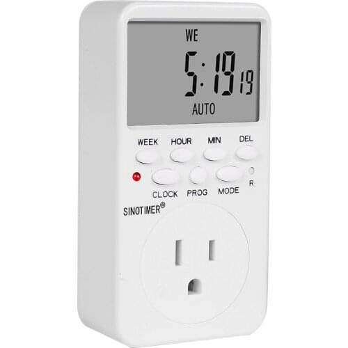 US Plug Outlet Electronic Digital Timer Socket with Timer 220V AC Socket Timer Plug Time Relay Switch Control Programmable