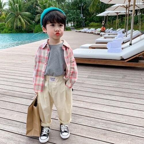 New Pink Spring Summer Boys Blouses Shirts Kids Children Clothing Top Overcoat Costume Sport Beach Cotton School High Quality