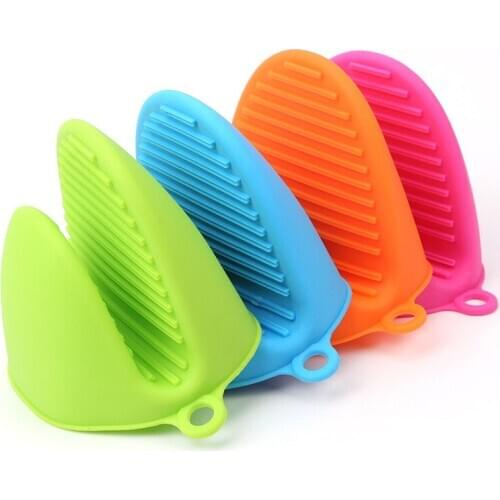 1 PCS Silicone Cooking Pinch Grips Oven Mitts - Heat Resistant Gloves Non Stick Anti-Slip Pot Bowel Holder Clip, Notes The Color