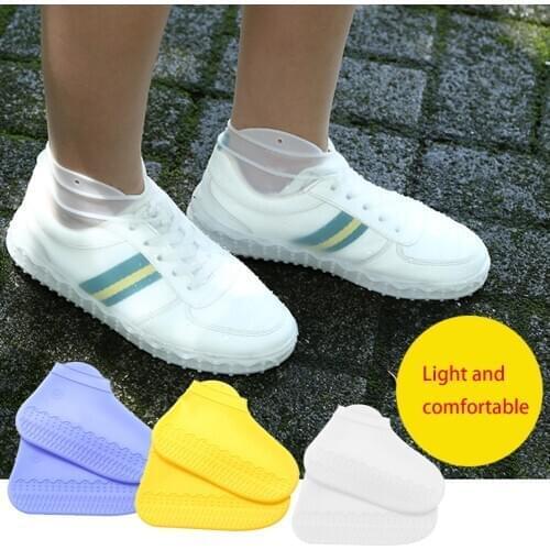 Thickened Silicone Rain Boots Transparent Non-Slip Rain Suit Waterproof Shoe Cover Household Dust -proof Storage Bag