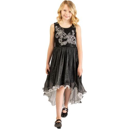 Yatheen Big Girls 7-16T Embroidered Floral/Tulle Hi-Low Dress Kids Party Dresses For Girls