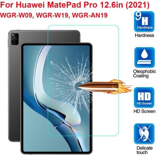 Tempered Glass For Huawei Matepad Pro 12.6 2021 Tablet Screen Protector Film For Matepad Pro 12.6'' WGR-W09 WGR-W19 WGR-AN19