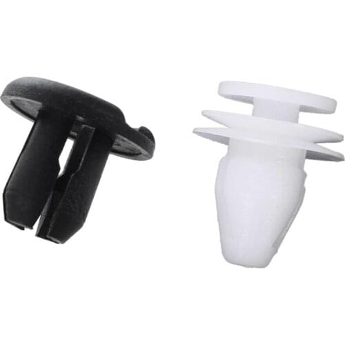 50 Pcs Car Rivet Door Trim Clips Fastener, 20 Pcs White & 30 Pcs Black