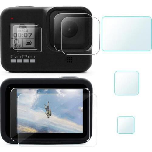 Tempered Glass Lens Display LCD Screen Protective Film Protector Cover Case For GoPro Hero 8 Black Go pro Hero8 Action Camera