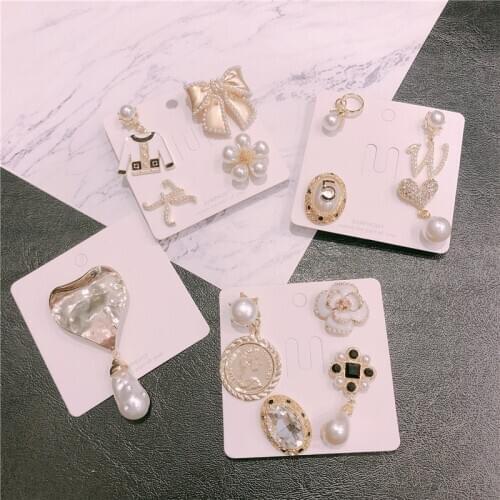 Famous Brand Handmade Vintage crystal Pearl brooch fabric Plaid Badge Brooches Pins Fashion Jewelry For Woman Accessories