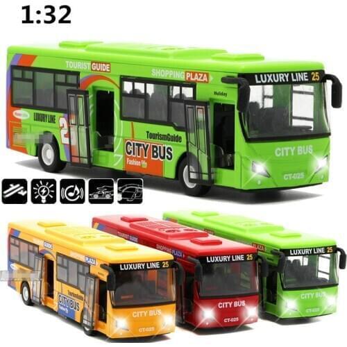 1:32 alloy car models,high simulation city bus , metal diecasts, toy vehicles, pull back & flashing & musical, free shipping