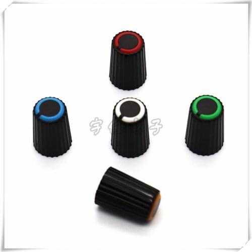 10 pieces 10.5*16MM Mixer Plastic Half-Axis Knobs Suitable For D-Axis 6MM Potentiometer Encoder Adjustment Knob Cap