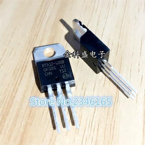 10PCS BTA12-600B TO-220 BTA12-600 TO220 BTA12 new and original IC