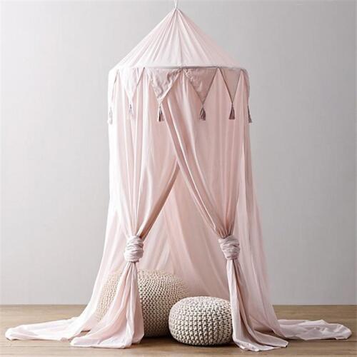 36Ins New Style Childrens Triangle Tassel Chiffon Tent Baby Photography Prop Baby Crib Mosquito Net Dream Tent