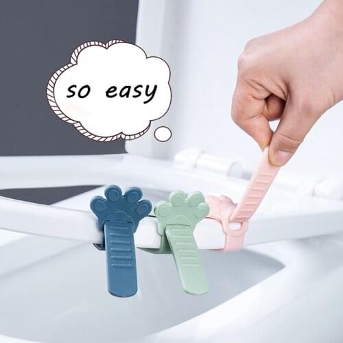 Toilet Seat Handle Transparent Lid Lifting Device Toilet Seat Holder WC Accessory Non-slip Toilet Lid Avoid Touching Anti-dirty