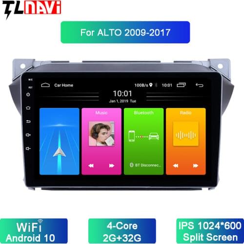 9 inch Android 10 Car Multimedia Player For 1Suzuki alto 2009 2010 2011 2012 2013 2014 2015 2016