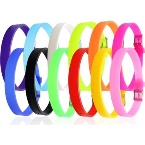 5Pcs 8MM Fashion Jewelry Eco-friendly Silicone Wristband Charm Bracelet DIY Wear Letters Jewelry Small Accessories Wrist Strap